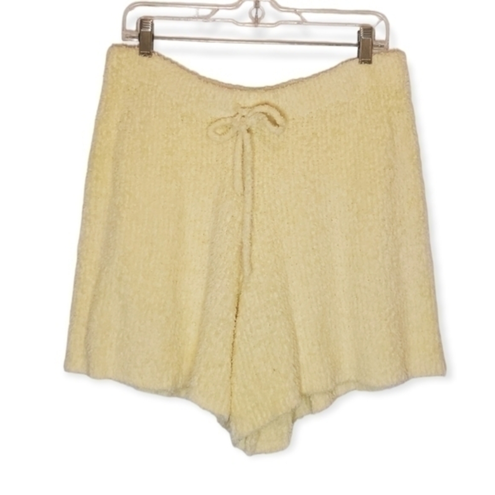 Danielle Bernstein by WeWoreWhat Fuzzy Pull-on Knit Shorts